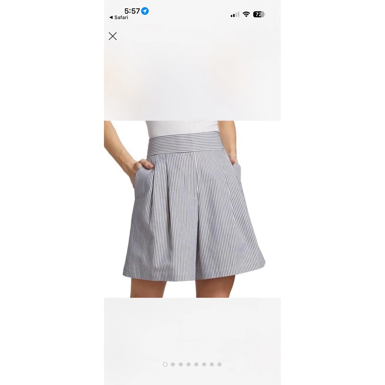 Linen blend striped shorts preppy nautical coastal
Opens in a new window or tab