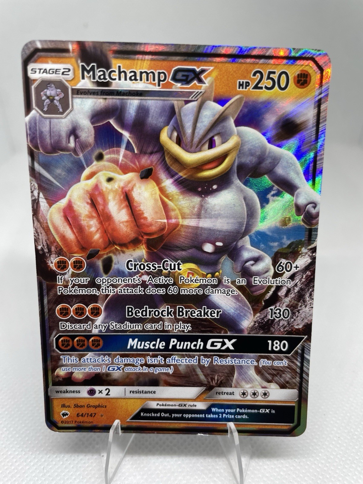 Machamp GX Ultra Rare SM - Burning Shadows 64/147 NM Pokemon