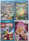LOT of 4 Nintendo Wii U Game Lego Marvel Super Heroes, Minecraft, Rayman Legends