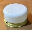 Vintage MCM 1950s 1960s 9" Ceiling Light Fixture MILK GLASS Globe Shade KITCHEN