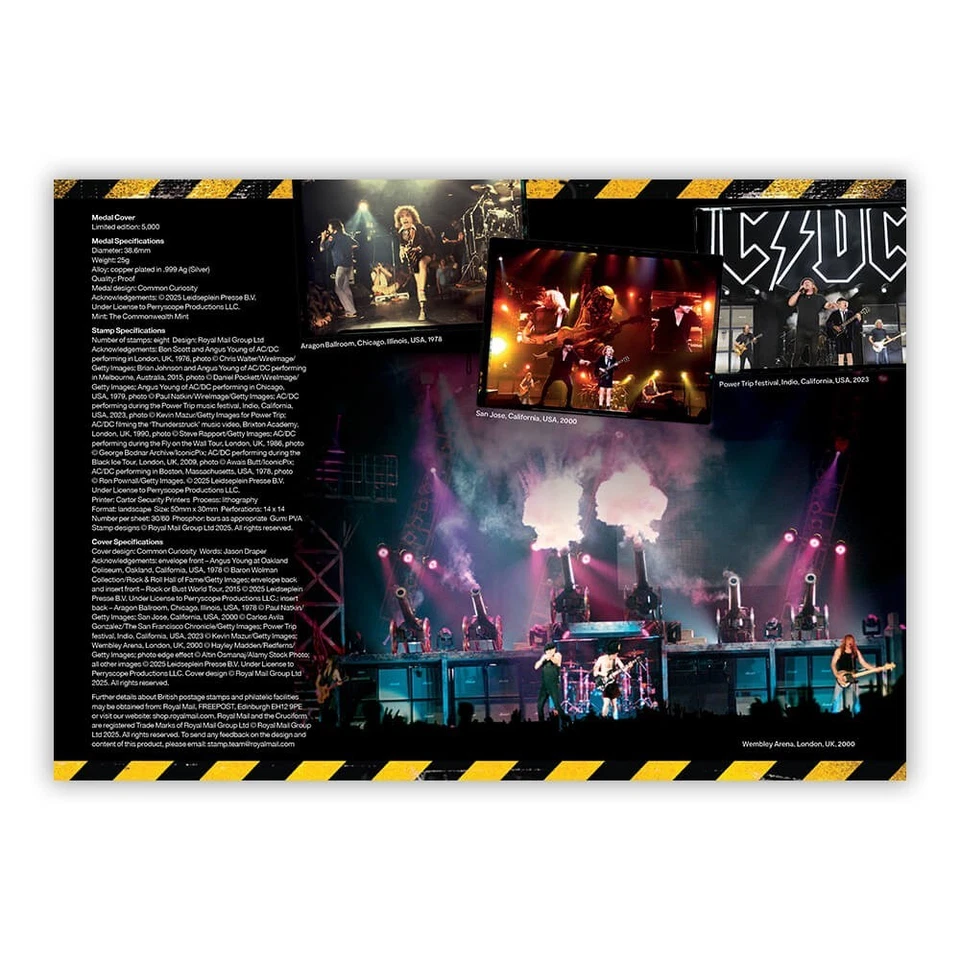 AC/DC  'Live Wires' Stamps & Medal Cover from Royal Mail - Image 4 of 4
