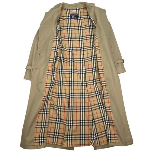 Vintage Trenchcoat 90er Burberry beige zweireihig mit Gürtel - Bild 5 von 6