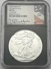 2026 AMERICAN SILVER EAGLE NGC MS70 FDOI BLACK CORE PAUL HOLLIS SIGNED 1 of 2026