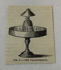 1881 small magazine engraving ~ THE PRAXINOSCOPE