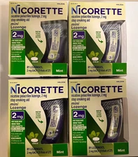 Nicorette 2mg Mini Lozenge *Lot of 4* - Mint - 81ct (expires 09/26)