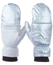 Isotoner Signature Sleek Heat Flip Touchscreen Mittens Women's L/XL Blue Fog