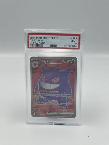 2024 POKEMON TEMPORAL FORCES #193/162 GENGAR EX FULL ART ULTRA RARE PSA 9