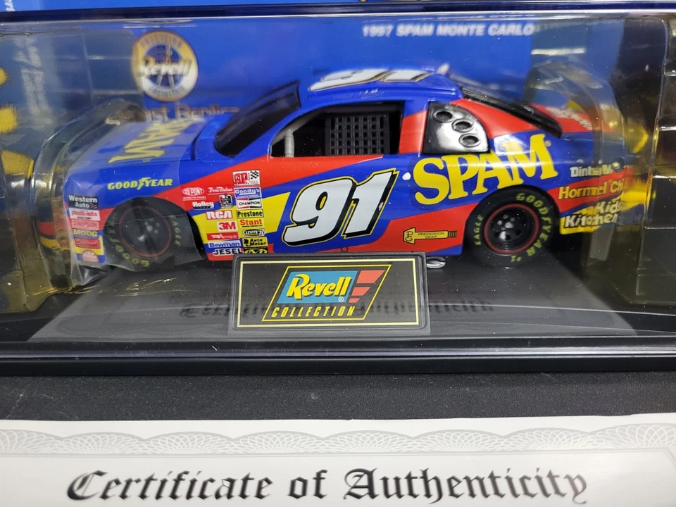 1997 Revell 1:24 Diecast Bank #91 SPAM Monte Carlo Mike Wallace's NASCAR - Image 2 of 4