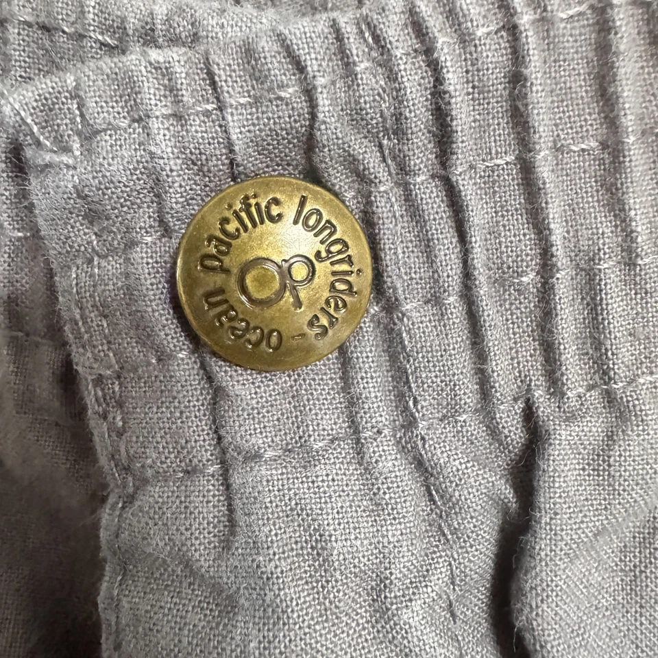 Pantalones Cortos De Colección OP Longriders Para Hombre Grandes Gris Algodón Surf Playa Foto 3 de 4