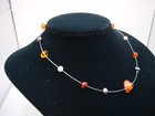 PEARL AMBER BEAD WIRE NECKLACE ESTATE — photo 9