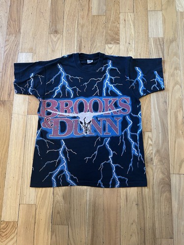 Vtg 90's RARE Brooks & Dunn 1994 Concert Tour Lighting T Shirt L