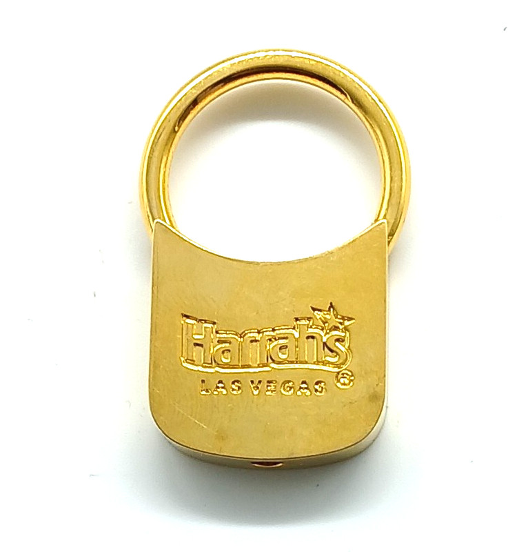 Vintage Harrah's Hotel Casino Las Vegas Nevada Keychain Keyring