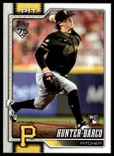 Hunter Barco 2026 Topps #398 Rookie Pittsburgh Pirates Baseball Card. rookie card picture