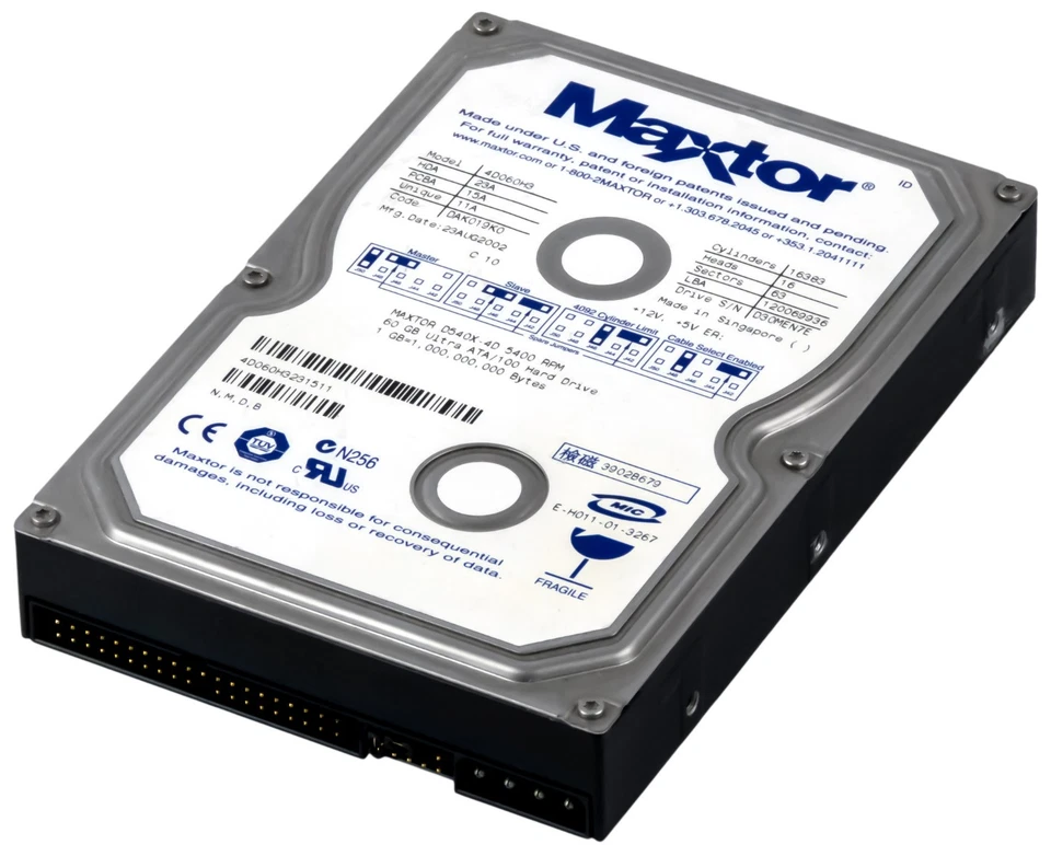 MAXTOR DiamondMax D540X 60GB 5.4K 2MB ATA 3.5'' 4D060H3 - Image 2 of 3