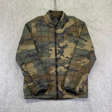 The North Face Camo Puffer Jacket Boys Medium 10/12 Quilted Zip Up Lightweight