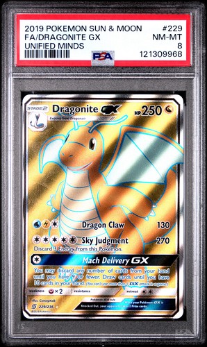 Dragonite-GX graded PSA 8 for sale on eBay