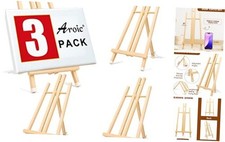 3 Pack 15" Wood Easels - Stand for Painting Canvases - 3p - 3p