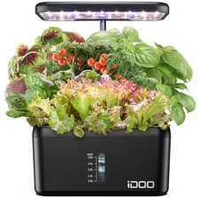 iDOO 8 Pods Hydroponic Growing System, Indoor Herb Garden Kit with Automatic ...