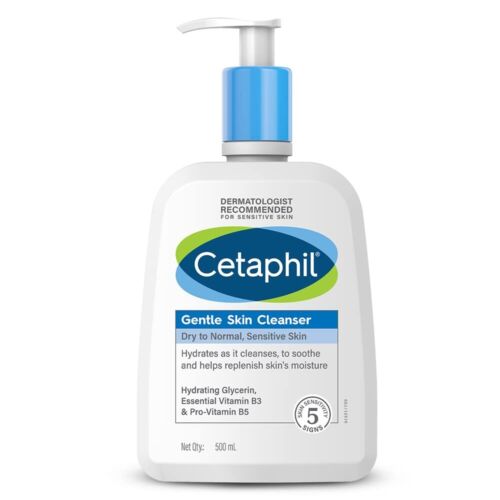 Cetaphil Face Wash Gentle Skin Cleanser for Dry to Normal, Sensitive Skin  500ml - Afbeelding 1 van 7