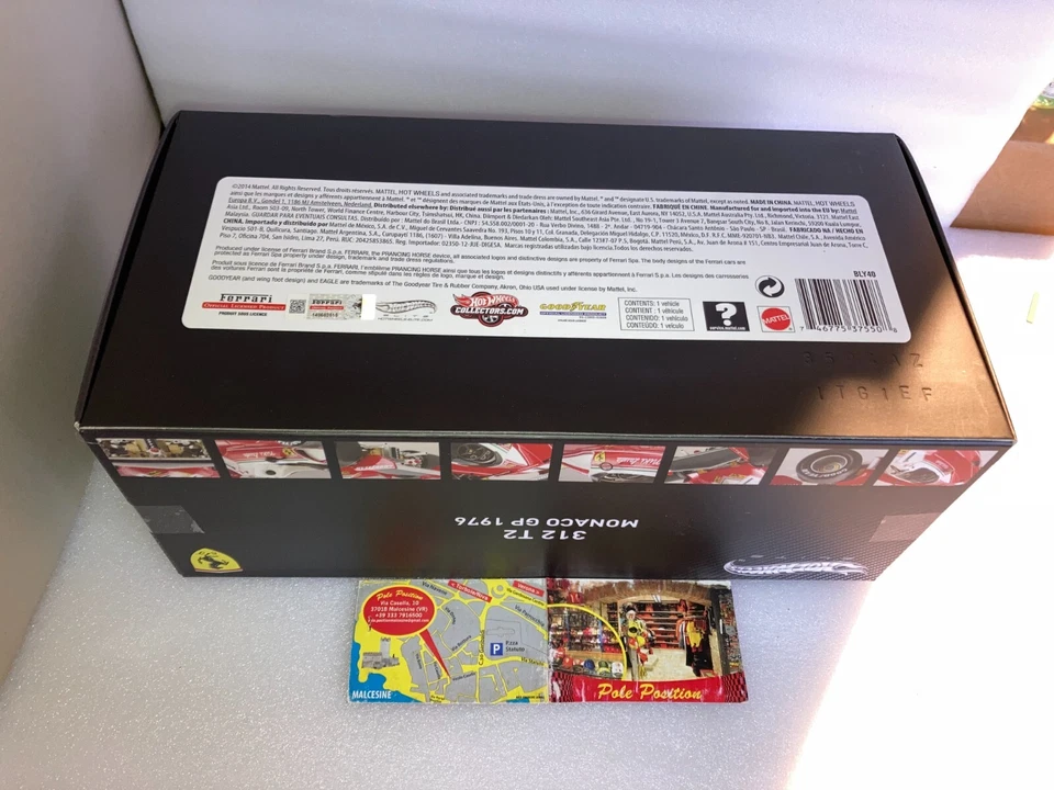 BLY40 HOT WHEELS ELITE 1 18 FERRARI F1 312 T2 MONACO GP 1976 LAUDA SEALED RARE - Immagine 3 di 4