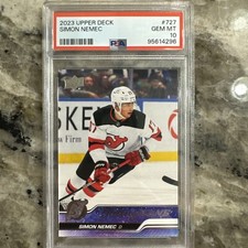 2023 Upper Deck #727 Simon Nemec Young Guns RC PSA 10 🔥 Pop 2