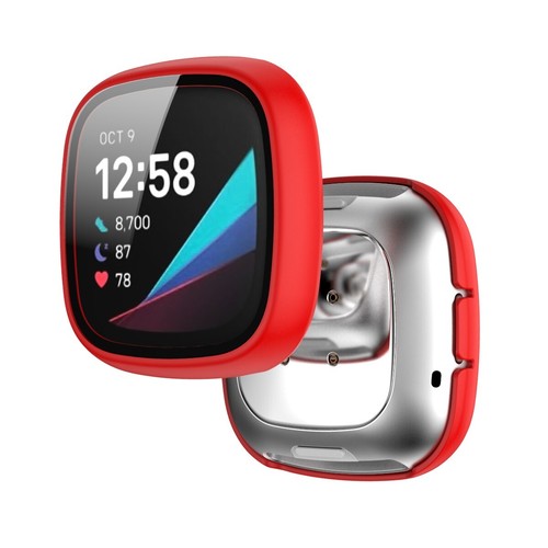 360 Full Cover For Fitbit Versa 3 Sense Matte PC Bumper Case With Tempered Glass - 第 19/20 張圖片