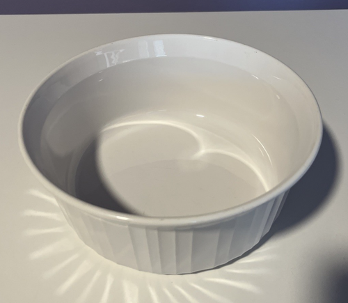 Corning Ware French White Round Dish F-5-B w/ Pyrex Glass Lid 1.6L/1.7 Qt - Picture 4 of 17