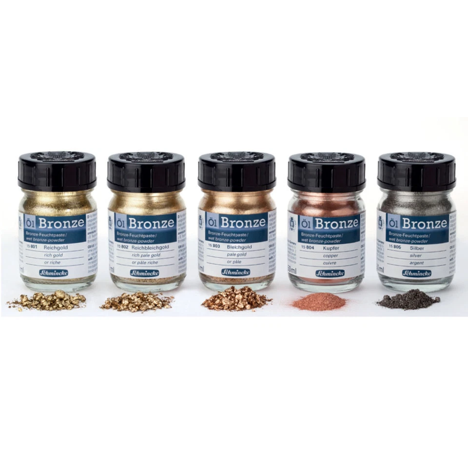 Schmincke Aqua Bronzes - 20ml - 5 Stunning Metallic Shades to Select