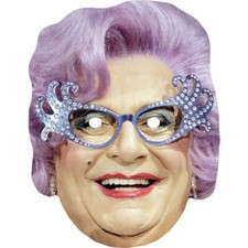 Barry Humphries - Dame Edna Everage Celebrity Card Face Mask - Fancy Dress