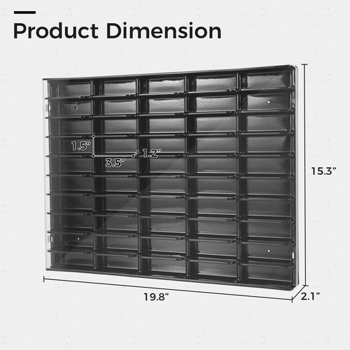 Hot Wheels 1/64Scale Car Display Case Diecast Display Case Storage Cabinet Shelf - Picture 4 of 11