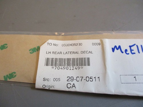 NOS Ski Doo OEM LH RR Lateral Decal 07-08 Outlander Max 800 STD XT LTD 704901249 - Picture 2 of 2