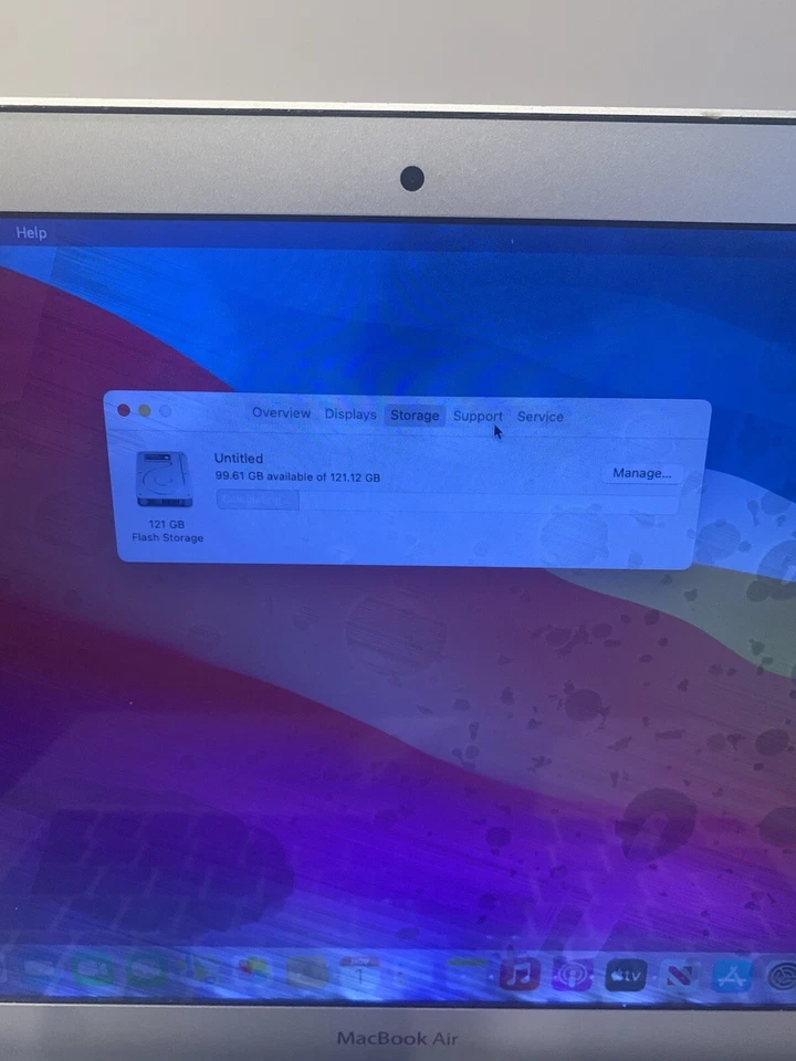 Apple MacBook Air 13.3" 128gb HD, 8GB RAM, 1.8GHz, Model No. A1466 - Image 3 of 4