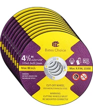 10 Pack Cut Off Wheels 4-1/2" Metal & Stainless Steel Angle Grinder Cutting Disc