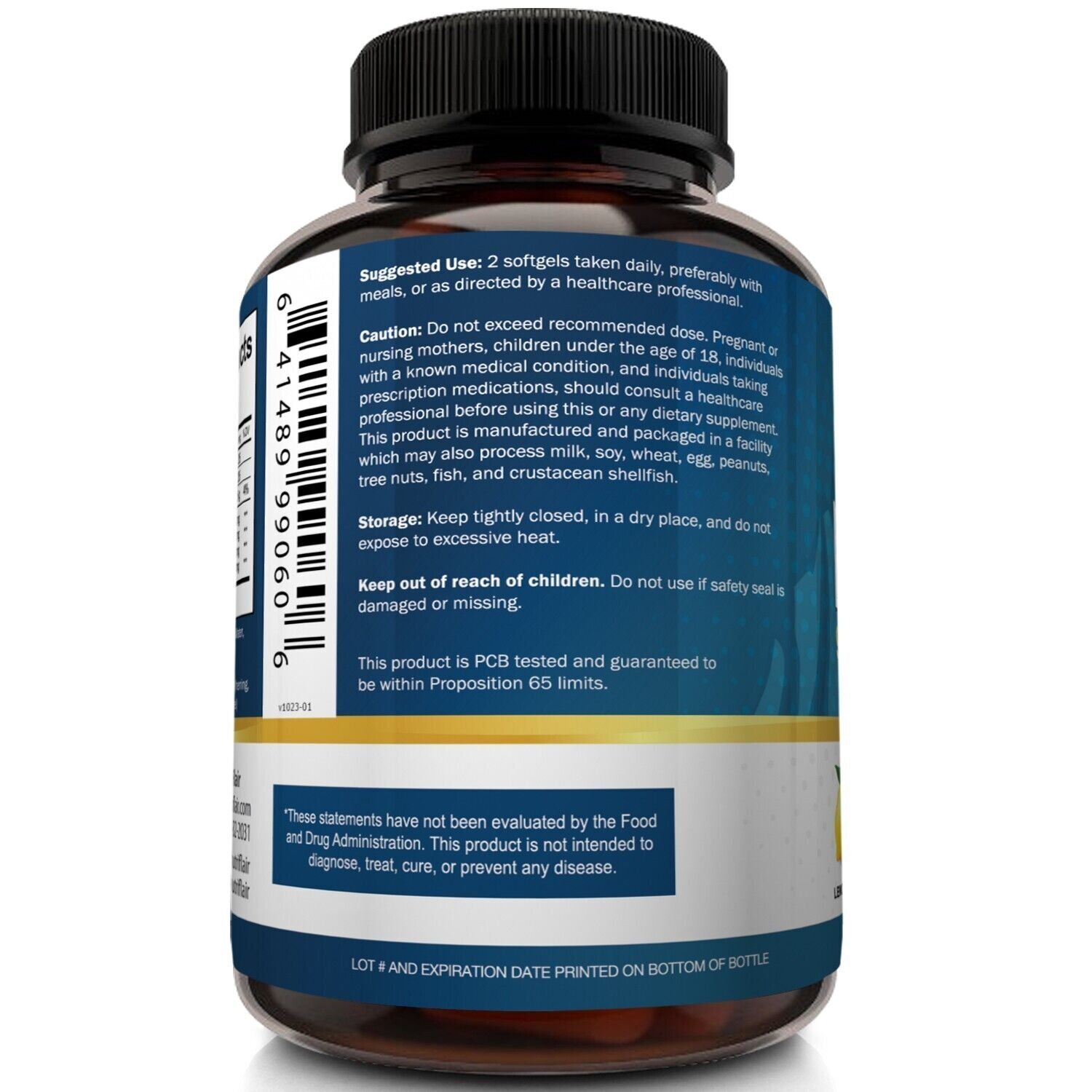 NutriFlair Omega 3 Fish Oil Supplement Lemon Flavor, No Fishy Burps