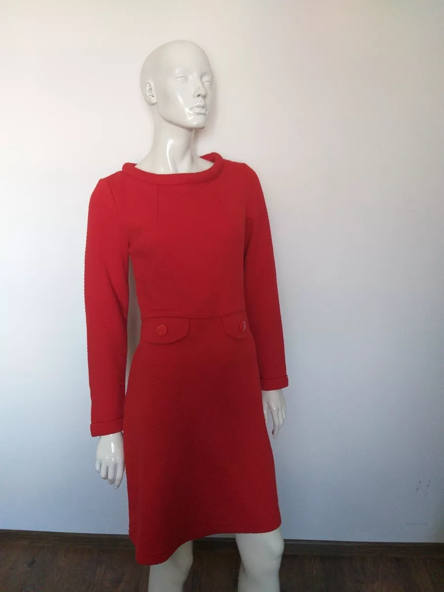 BODEN long sleeve red dress size UK 10 eBay