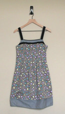 BCBG MaxAzria Dress Sundress Sleeveless Polka Dot Colorful Ribbon Womens 0 2 XS