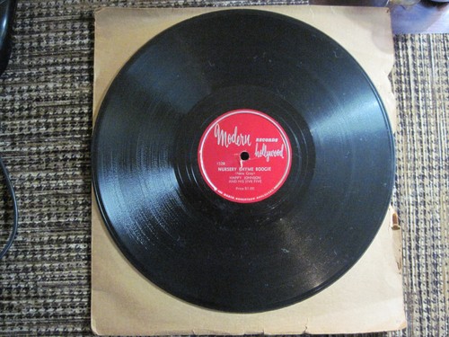 10" 78 RPM, Happy Johnson - Nursery Rhyme Boogie, Modern Records VG+ - Picture 2 of 3