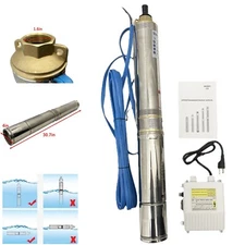 110V 4-inch Household Deep Well Pump Electric Water Pump Irrigation Pump 6.3m³/h