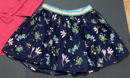 Girls Gymboree & Gap Outfit Size 6 - Dark Pink Top w/Navy Floral Skirt EUC - Picture 5 of 7