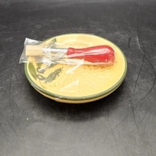 Garlic Grater Dish w Cleaning Brush NEW