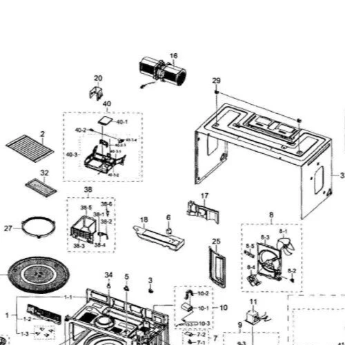 Samsung Microwave Oven : Vent Fan Motor Assy (DE31-00029H / DE31 