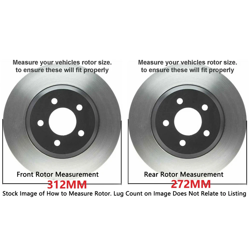 Rotores de freno perforados delanteros y traseros de 312 mm para VW Jetta Passat Beetle GTI A3 Foto 3 de 4