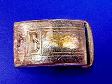 Custom Letter Initial Monogram B Antique Hickok Plate Belt Buckle
