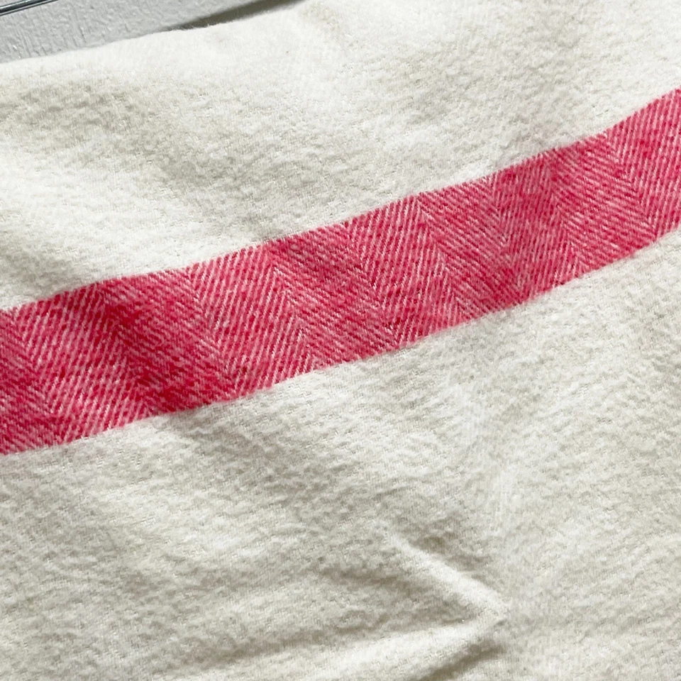 LANDS DOWNUNDER Sydney Stripe Pillow Cover Soft Ivory Pink Made In Italy 20x20 - Image 4 of 4