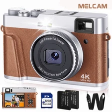 NEW 4K 48MP Digital Camera with SD Card Autofocus with Flash Viewfinder & Dial