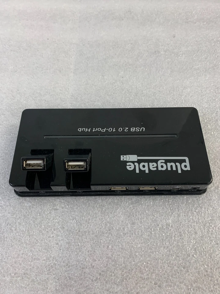 Plugable 2.0 10 Port USB Hub Black UNIT ONLY FREE SHIPPING - Image 4 of 4