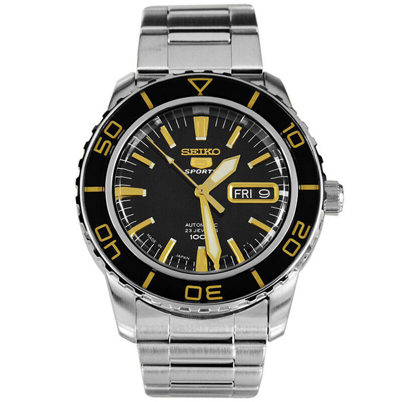 SEIKO 5 Sports SNZH57K1 7S36-04N0 Automatic Watch Black Gold Fathoms Steel  4954628125781 | eBay