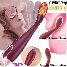 Small Rabbit Dildo Vibrator Heat G Spot Clitoral Stimulator Sex Toys for Women