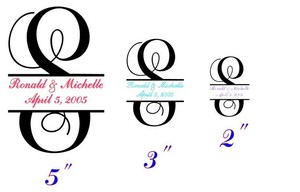 Custom Split Wedding Monogram Great For Gifts Decorations Or