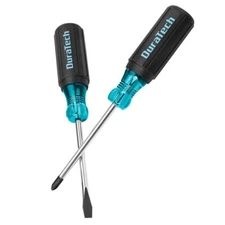 DURATECH 2PC S2 Steel Screwdriver Set Phillips Flathead Professional Screwdriver